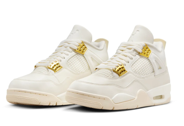 Air Jordan 4 Retro Women's Sneakers 'Metallic Gold'