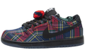 Red & Navy Tartan Plaid Low-Top Sneakers