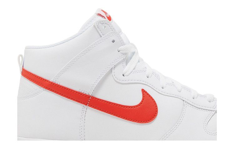 Nike Dunk High White Picante Red