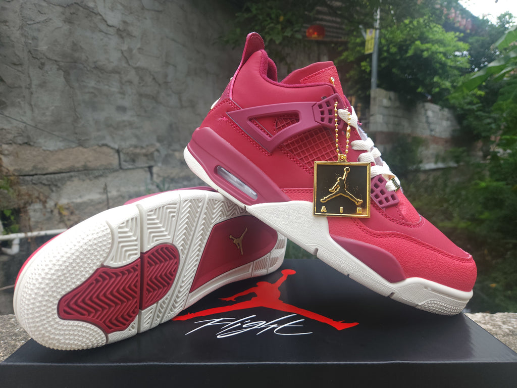 Air Jordan 4 Retro Sneakers – Black & Pink