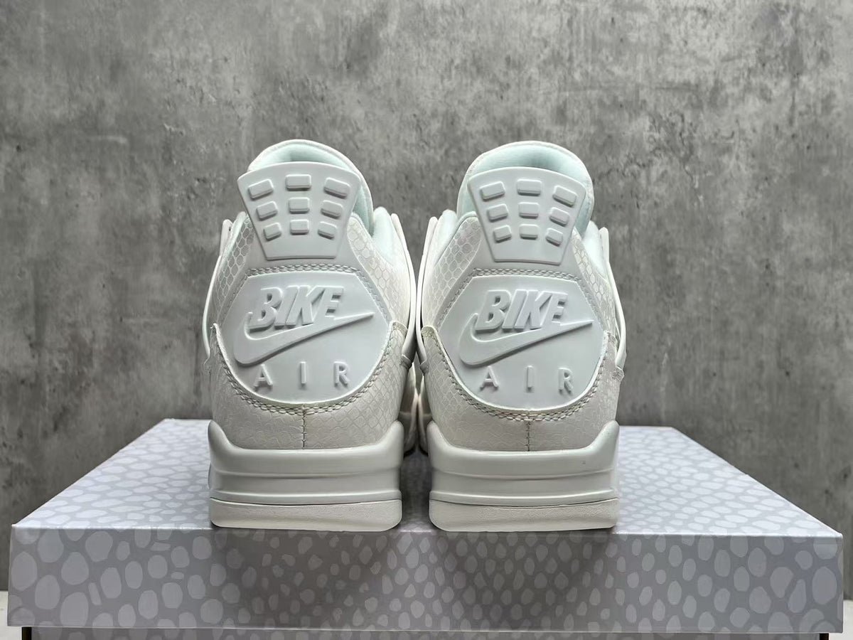 Air Jordan 4 Retro White Mamba Sneakers – All White