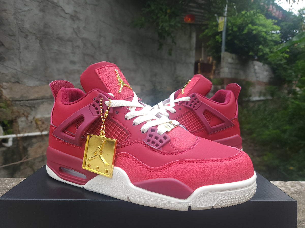 Air Jordan 4 Retro Sneakers – Black & Pink