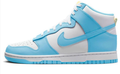 Sky Blue & White High-Top Sneakers