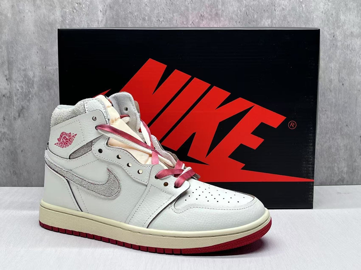 Air Jordan 1 Retro High White Grey & Red