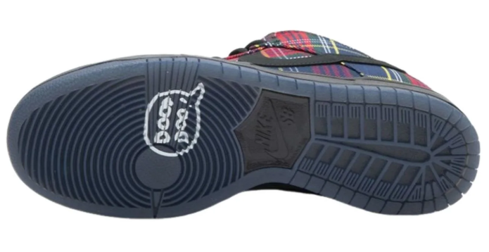 Red & Navy Tartan Plaid Low-Top Sneakers