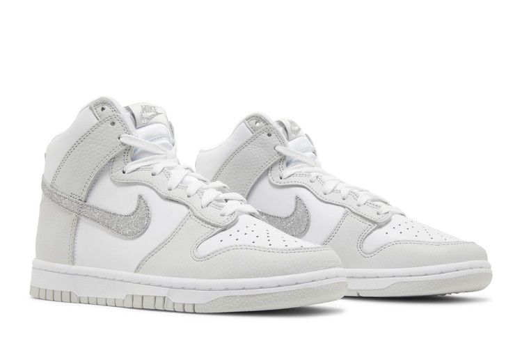 Nike Dunk High Silver Glitter Swoosh (Women's)