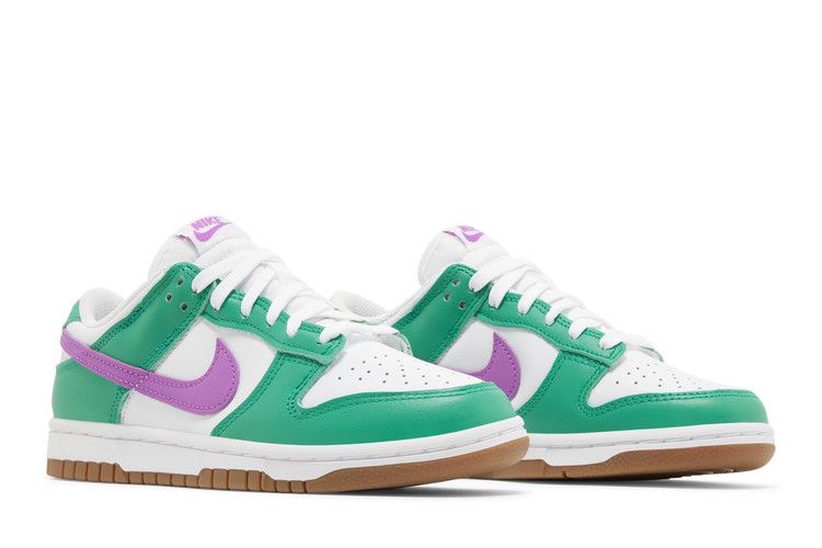 Nike Dunk Low White Stadium Green Fuchsia (Women's)