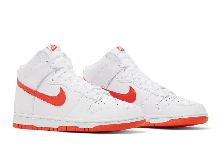 Nike Dunk High White Picante Red