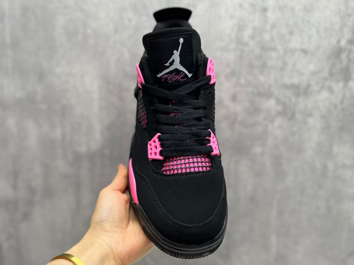 Air Jordan 4 Retro Sneakers – Black & Pink