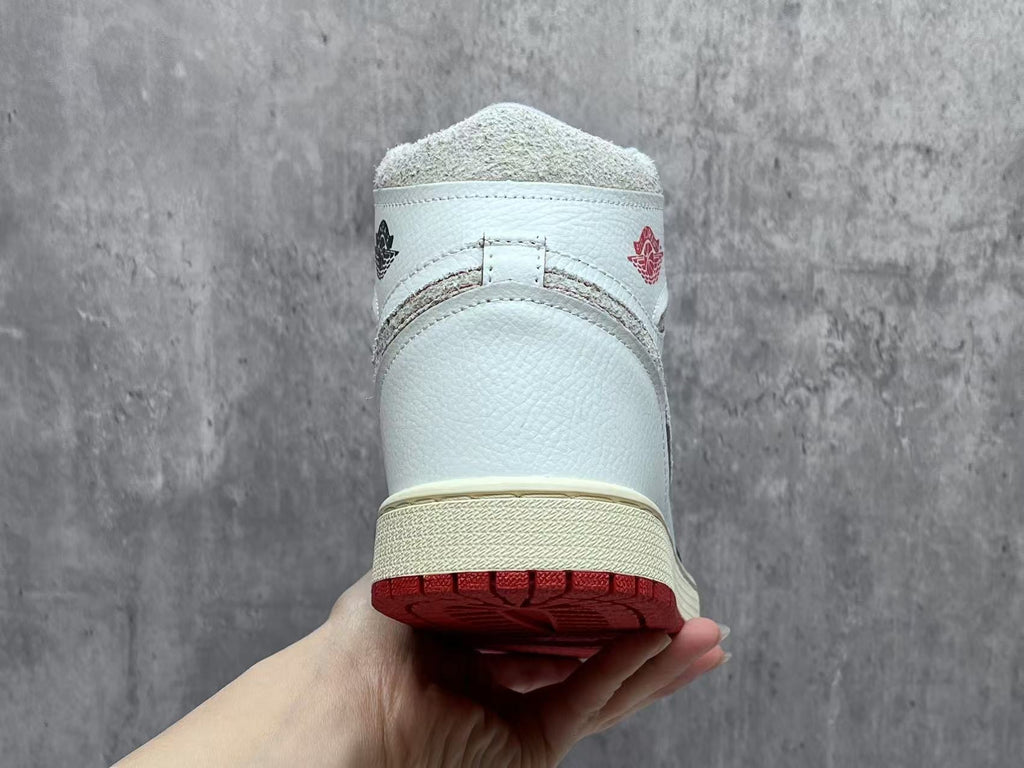 Air Jordan 1 Retro High White Grey & Red
