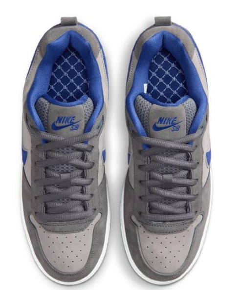 Grey & Royal Blue Low-Top Sneakers