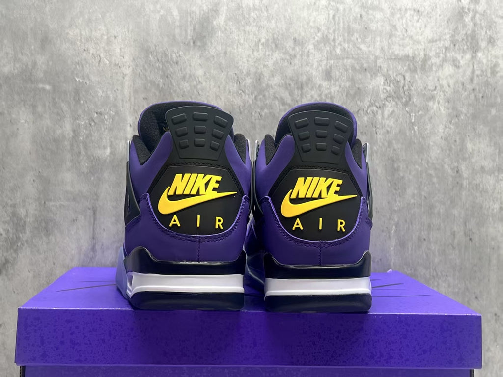 Air Jordan 4 Retro Purple & Yellow Sneakers