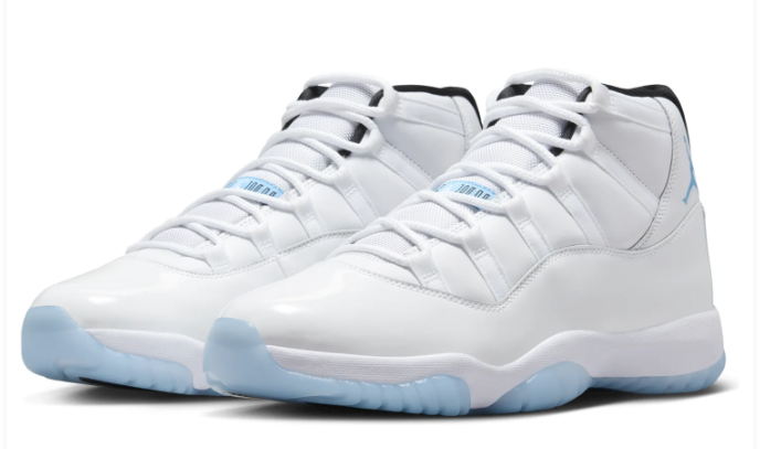 Air Jordan White & Light Blue High-Top Sneakers