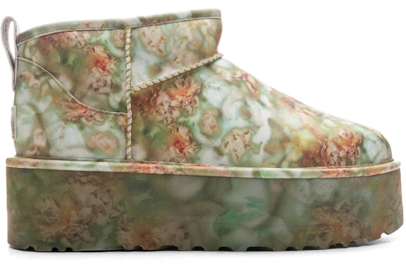 UGG Classic Ultra Mini Platform Boot Collina Strada - Green/Floral