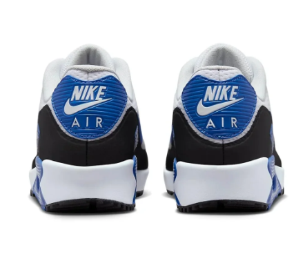 White, Blue & Black Low-Top Golf Shoes