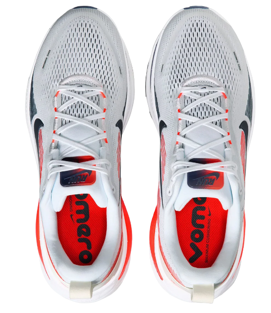 Nike Vomero 18 - White with Red & Navy Accents