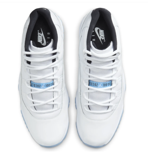 Air Jordan White & Light Blue High-Top Sneakers