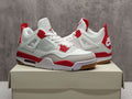 Air Jordan 4 Retro Ruby Sneakers – White & Red