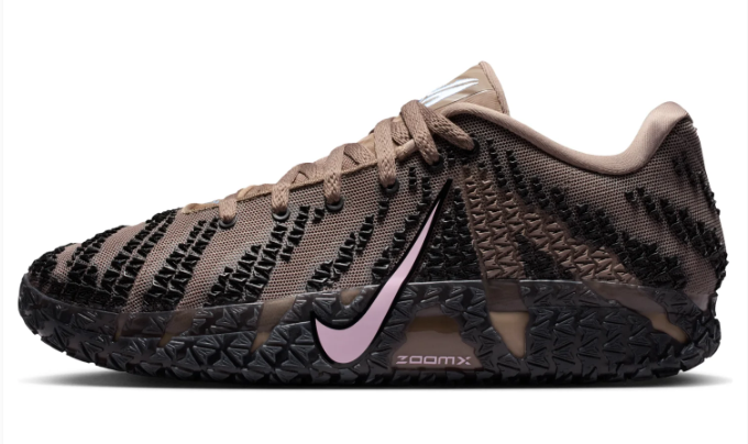 Brown & Black Textured Low-Top Sneakers