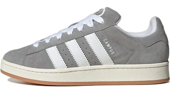 adidas Campus Grey & White Low-Top Sneakers
