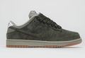 Olive Green Low-Top Sneakers with Gum-Colored Sole