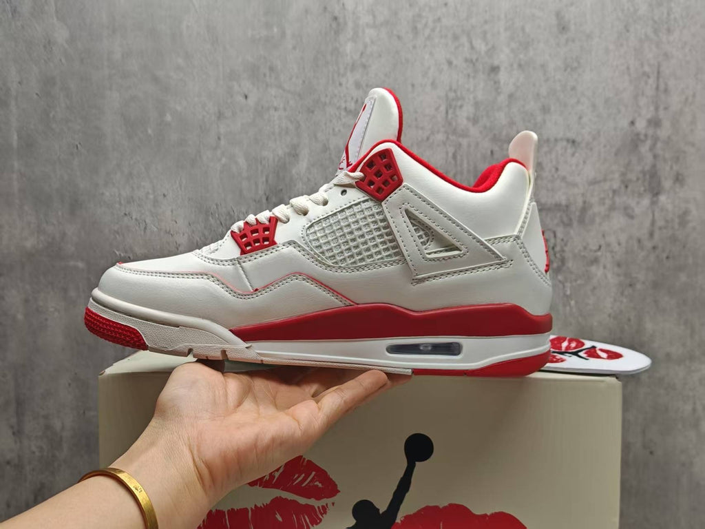 Air Jordan 4 Retro Valentine's Day – White & Sierra Red