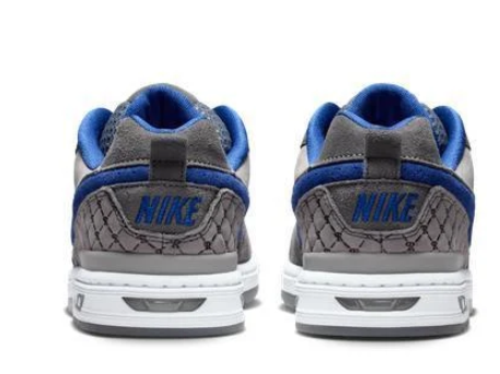 Grey & Royal Blue Low-Top Sneakers