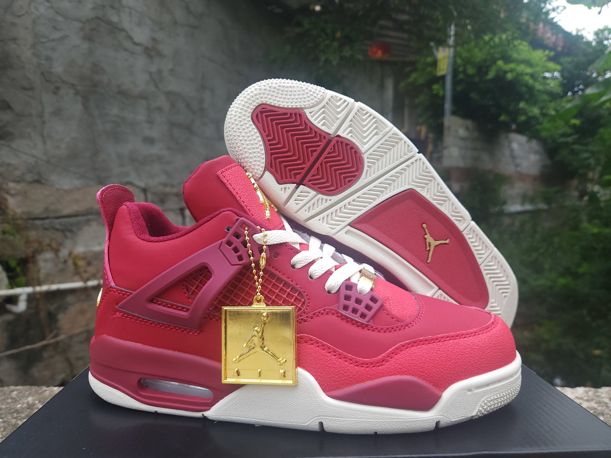 Air Jordan 4 Retro Sneakers – Black & Pink